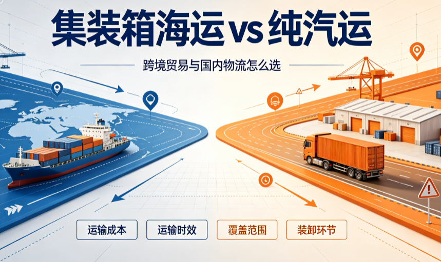 集装箱海运 vs 纯汽运：区别在哪？？？企业发货该怎样？？？